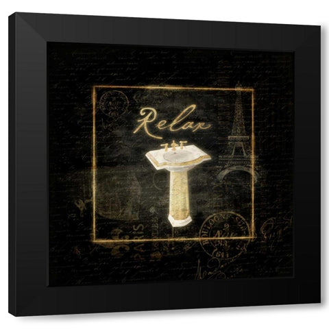 Gold Sink Black Modern Wood Framed Art Print by Grey, Jace