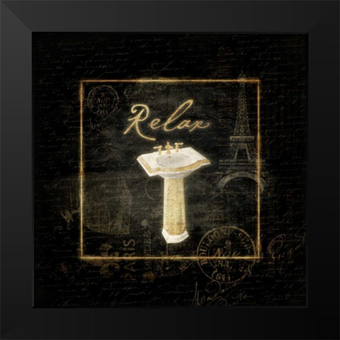 Gold Sink Black Modern Wood Framed Art Print by Grey, Jace