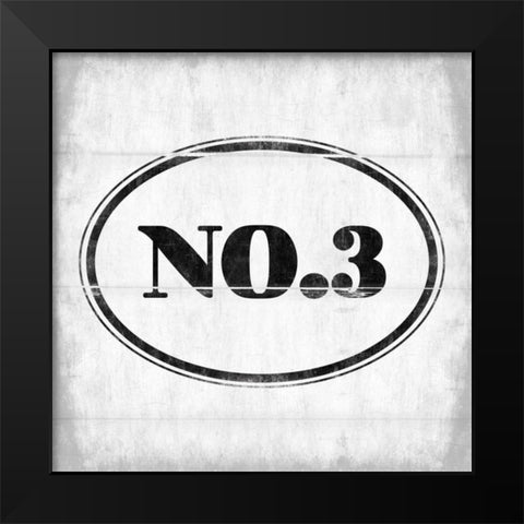 NO3 Black Modern Wood Framed Art Print by Grey, Jace