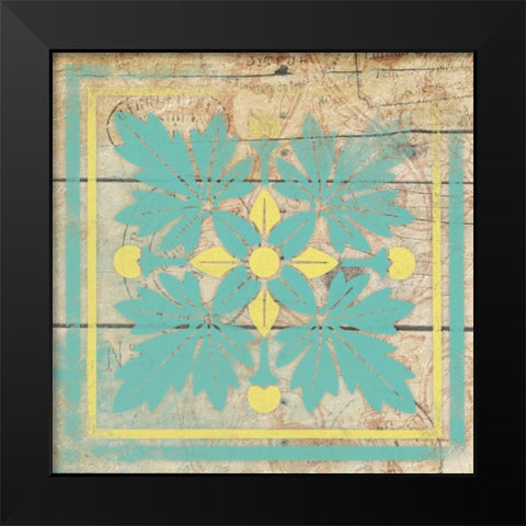 Turq Pattern 8 Black Modern Wood Framed Art Print by Grey, Jace