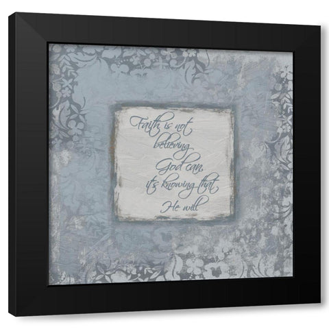 Faith Silver Black Modern Wood Framed Art Print with Double Matting by Grey, Jace