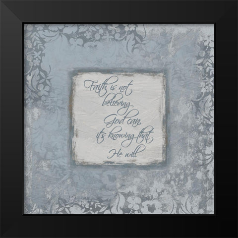 Faith Silver Black Modern Wood Framed Art Print by Grey, Jace