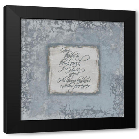 Psalm 1181 Silver Black Modern Wood Framed Art Print with Double Matting by Grey, Jace