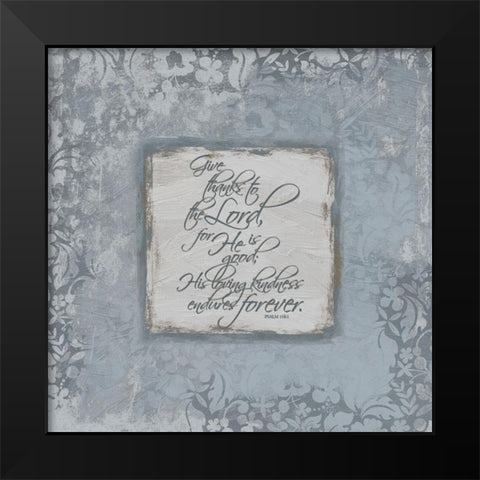 Psalm 1181 Silver Black Modern Wood Framed Art Print by Grey, Jace