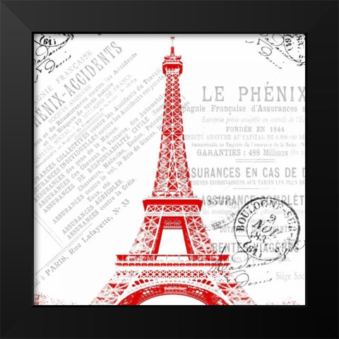 Paris 2 Black Modern Wood Framed Art Print by Grey, Jace