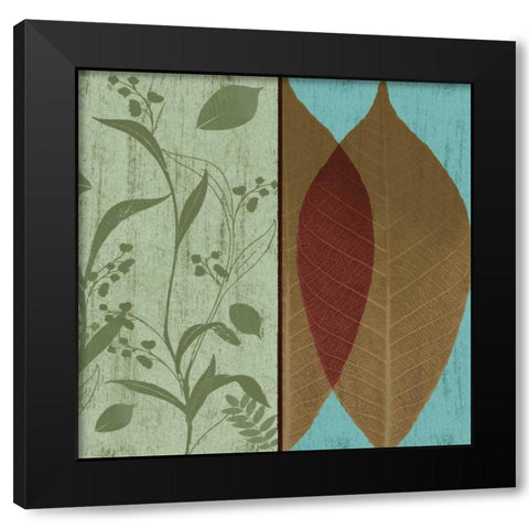 Spice Floral Pattern 2 Black Modern Wood Framed Art Print by Grey, Jace