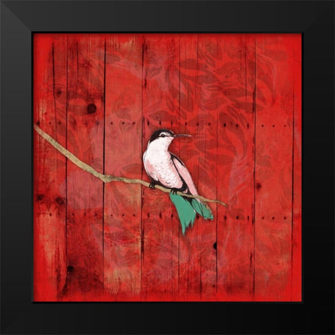 Red Hue Bird 1 Black Modern Wood Framed Art Print by Grey, Jace
