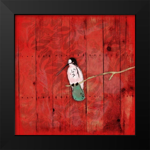 Red Hue Bird 2 Black Modern Wood Framed Art Print by Grey, Jace