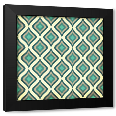 Pattern 1 Black Modern Wood Framed Art Print with Double Matting by Grey, Jace