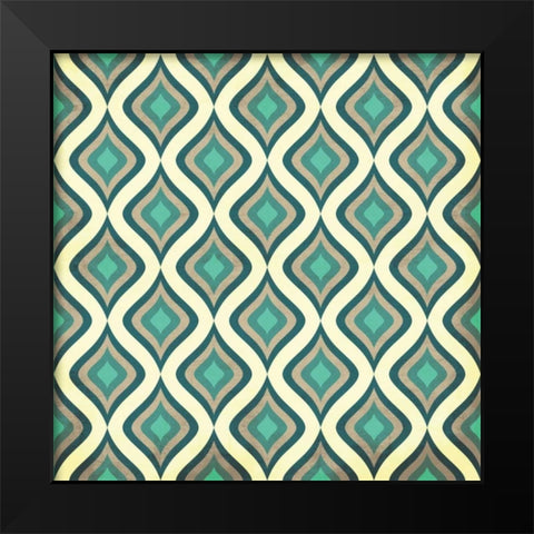 Pattern 1 Black Modern Wood Framed Art Print by Grey, Jace