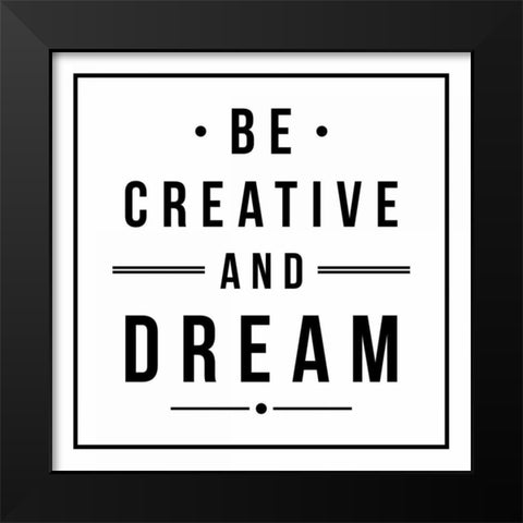 And Dream Black Modern Wood Framed Art Print by Grey, Jace