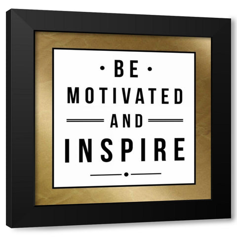 Motivated Black Modern Wood Framed Art Print by Grey, Jace