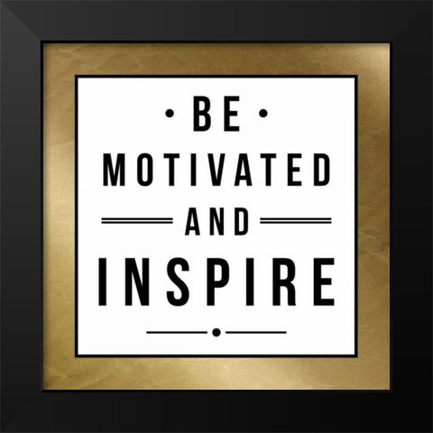 Motivated Black Modern Wood Framed Art Print by Grey, Jace