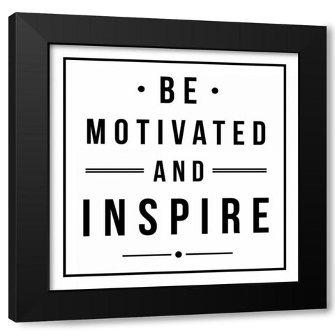 And Inspire Black Modern Wood Framed Art Print by Grey, Jace