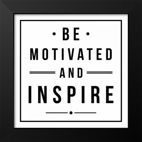 And Inspire Black Modern Wood Framed Art Print by Grey, Jace