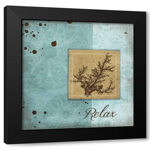 Relax Black Modern Wood Framed Art Print by Grey, Jace