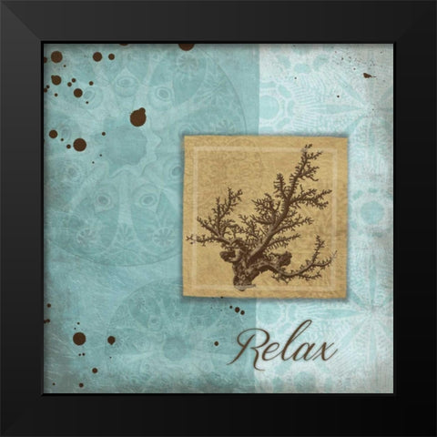 Relax Black Modern Wood Framed Art Print by Grey, Jace