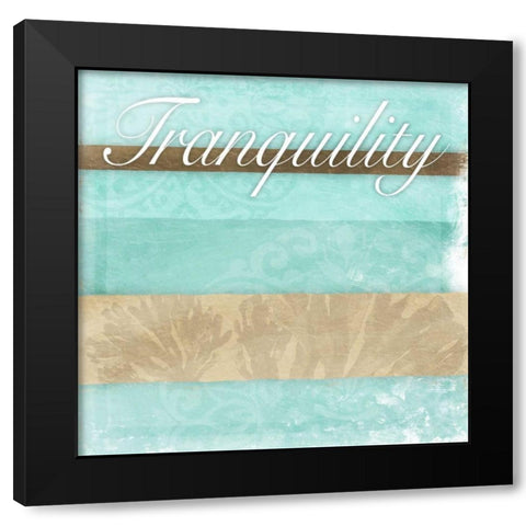 Tranquility Black Modern Wood Framed Art Print with Double Matting by Grey, Jace