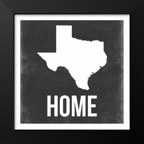 Texas Black Modern Wood Framed Art Print by Grey, Jace