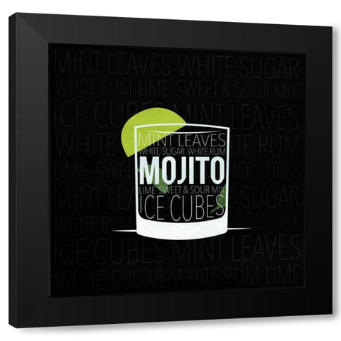 Type drinks 2 Black Modern Wood Framed Art Print with Double Matting by Grey, Jace