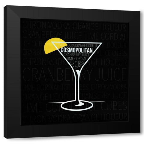 Type drinks 4 Black Modern Wood Framed Art Print with Double Matting by Grey, Jace