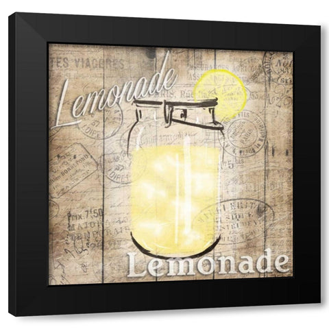 Wood Lemonade Black Modern Wood Framed Art Print with Double Matting by Grey, Jace