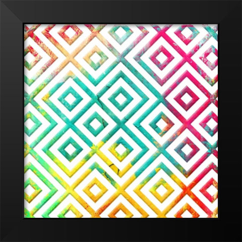 Bright Cosmic pattern Black Modern Wood Framed Art Print by Grey, Jace