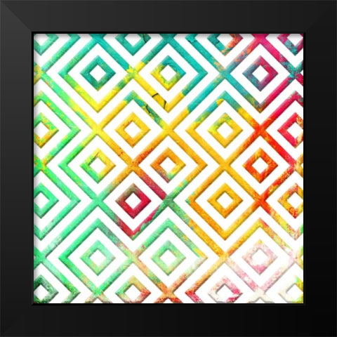 Bright Cosmic pattern mate Black Modern Wood Framed Art Print by Grey, Jace