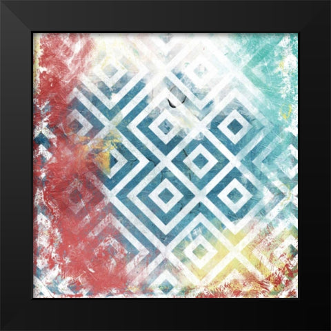 Happy Cosmic pattern mate Black Modern Wood Framed Art Print by Grey, Jace