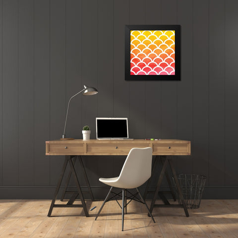 Bright hills reversed Black Modern Wood Framed Art Print by Grey, Jace