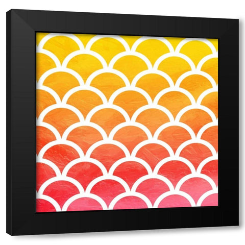 Bright hills reversed Black Modern Wood Framed Art Print by Grey, Jace