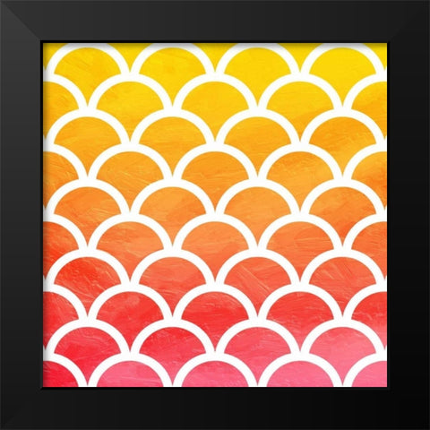 Bright hills reversed Black Modern Wood Framed Art Print by Grey, Jace