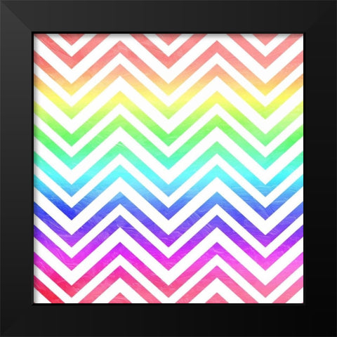 Colorful Valleys Black Modern Wood Framed Art Print by Grey, Jace