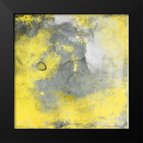 Cosmic Yellow mate Black Modern Wood Framed Art Print by Grey, Jace