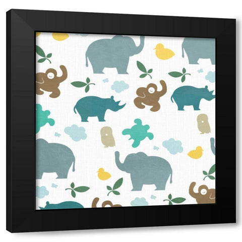 Juvenile Safari Black Modern Wood Framed Art Print by Grey, Jace