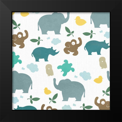 Juvenile Safari Black Modern Wood Framed Art Print by Grey, Jace