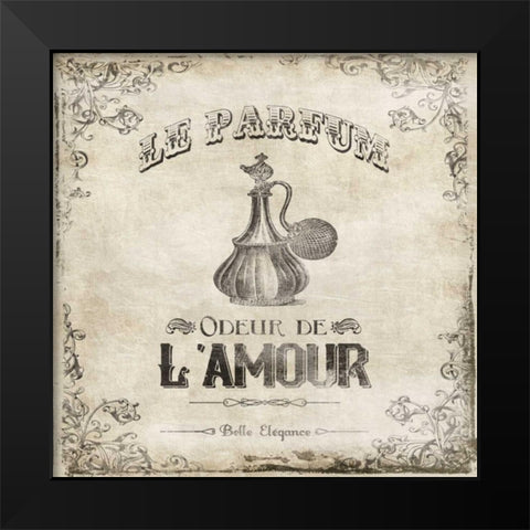 Le Parfum Black Modern Wood Framed Art Print by Grey, Jace