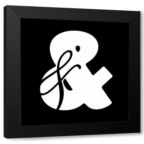 Ampersand Black Black Modern Wood Framed Art Print with Double Matting by Grey, Jace