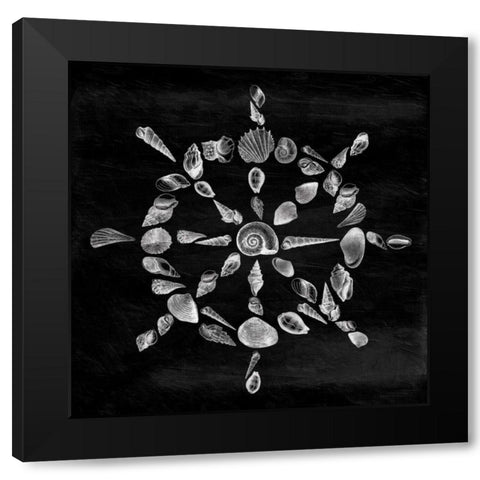 Shell Wheel Black Modern Wood Framed Art Print by Grey, Jace