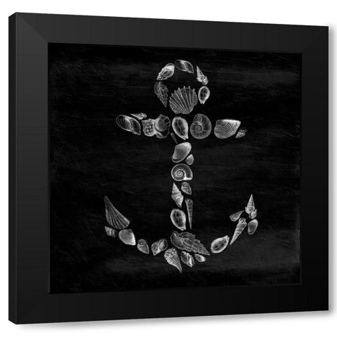 Shell Anchor Black Modern Wood Framed Art Print by Grey, Jace