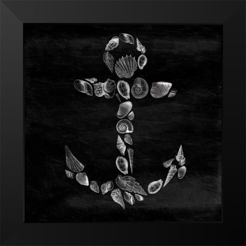 Shell Anchor Black Modern Wood Framed Art Print by Grey, Jace