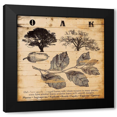 Oak Burnt Black Modern Wood Framed Art Print by Grey, Jace