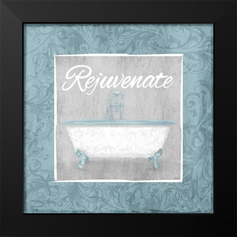 Rejuvenating Bath Black Modern Wood Framed Art Print by Grey, Jace