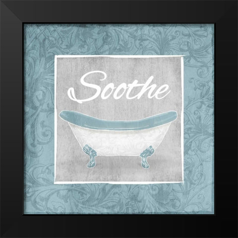 Soothing Bath Black Modern Wood Framed Art Print by Grey, Jace