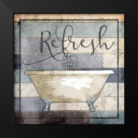 Refreshed Wooden Bath Black Modern Wood Framed Art Print by Grey, Jace