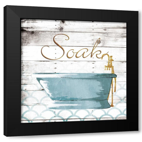 Soak Shells Black Modern Wood Framed Art Print with Double Matting by Grey, Jace