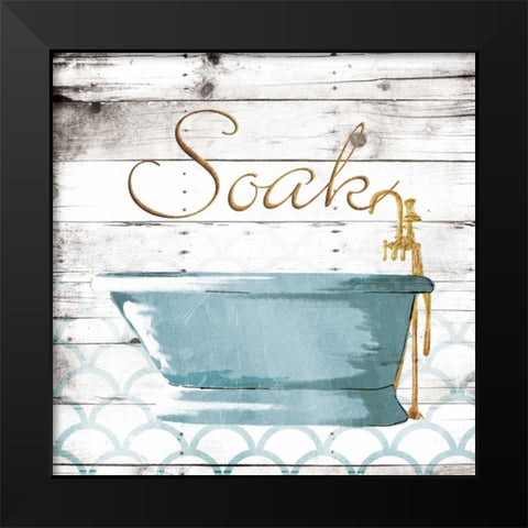 Soak Shells Black Modern Wood Framed Art Print by Grey, Jace