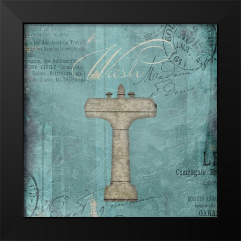Wash Wood Inprint Black Modern Wood Framed Art Print by Grey, Jace