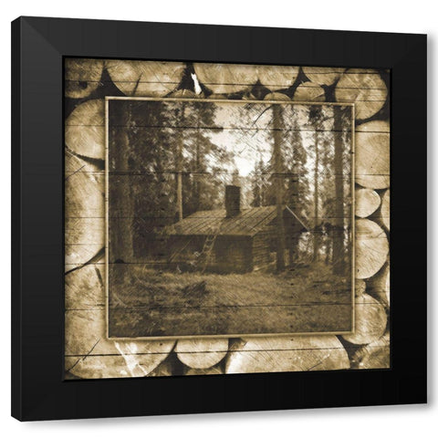 In The Woods Sepia Black Modern Wood Framed Art Print with Double Matting by Grey, Jace