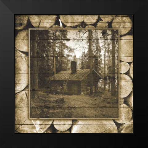 In The Woods Sepia Black Modern Wood Framed Art Print by Grey, Jace
